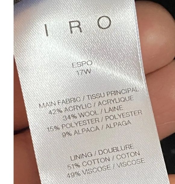 IRO Твідовий блейзер у чорно-білу клітинку з обробкою бахромою