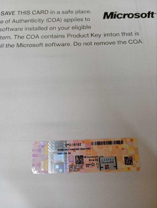 Windows Server 2025 RDS USER CAL 50 Licencja NOWA