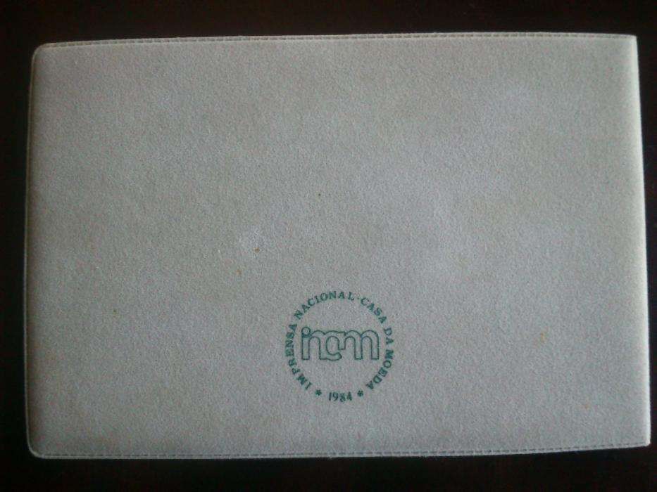 Conferência Mundial das Pescas FAO 1984, moeda 250$00 bnc, c/ carteira