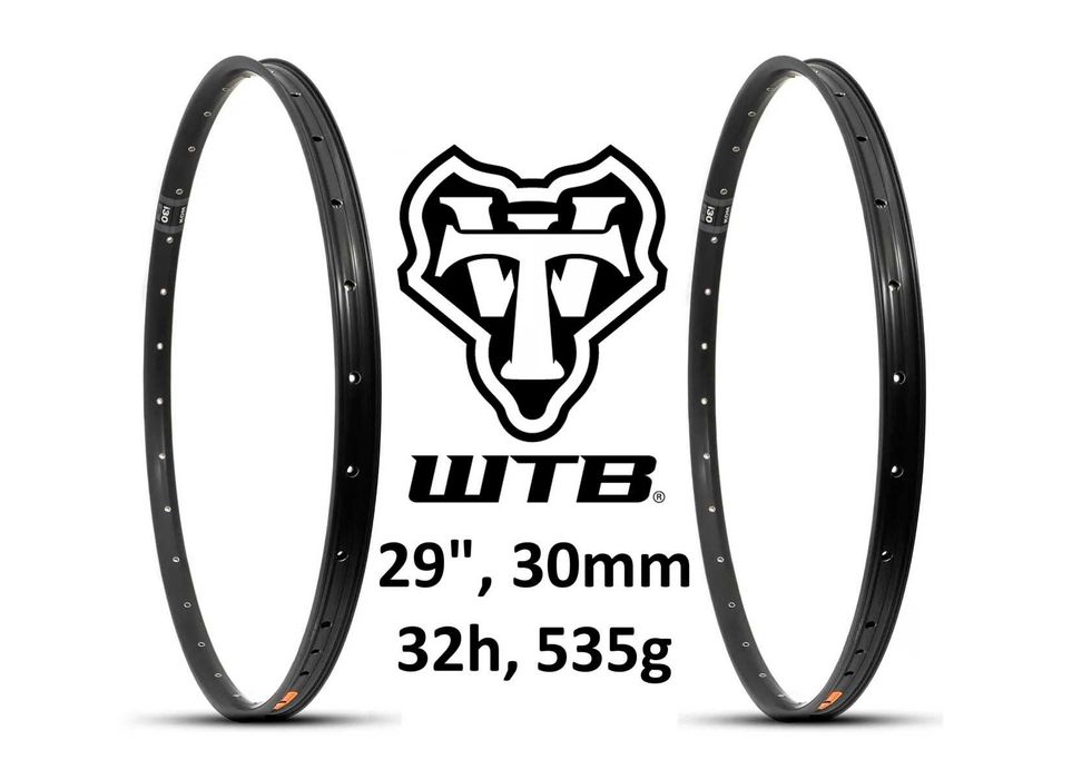 2 * NOWA WTB 29" 32h ST i30 Light obręcz rowerowa kapslowana Tubless