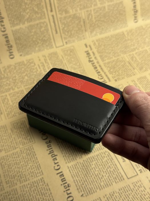 Ręcznie wykonany skórzany portfel na karty, Etui na karty dla kobiet i mężczyzn, Mini Portfel