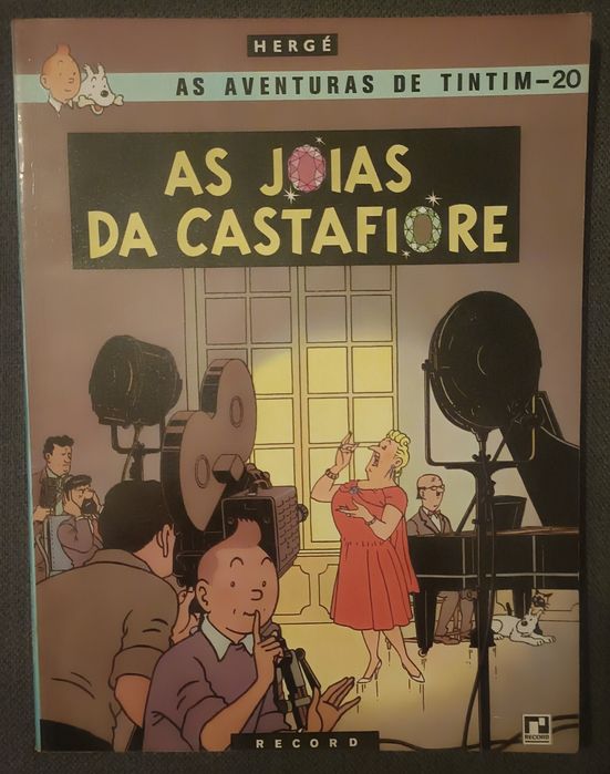 5 livros BD de Hergé: As Aventuras de Tintim (n°s 7, 9, 18, 20 e 21)