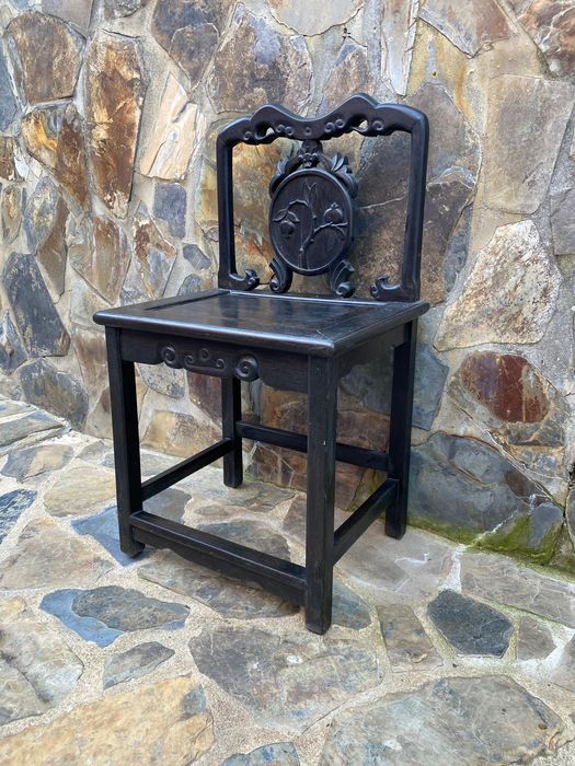 Par Cadeiras Chinesas Madeira Nobre Zitan Séc XIX 82 cm