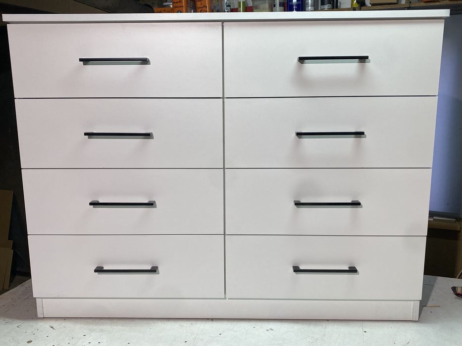 NOWA piękna komoda biała 8 SZUFLAD
