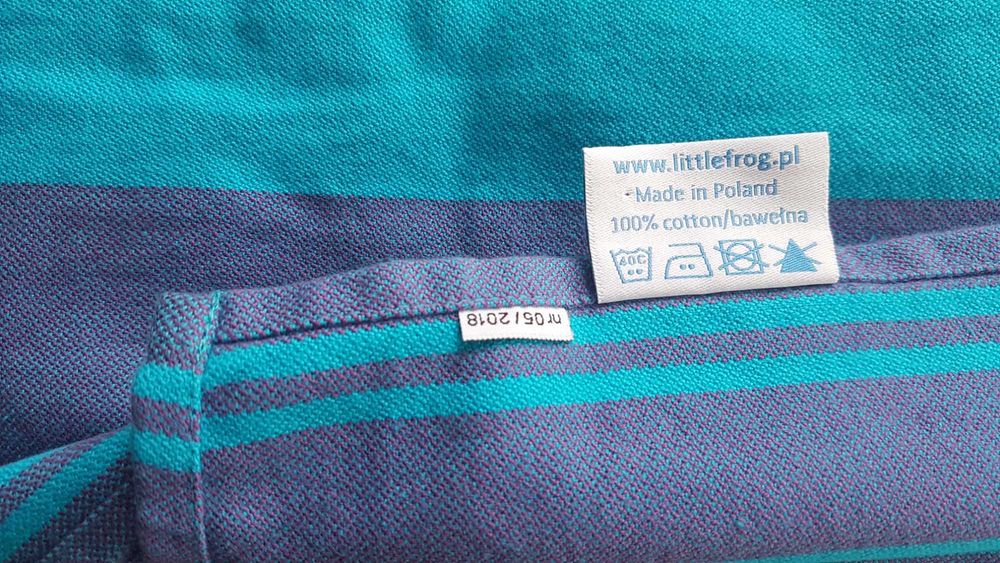 Chusta tkana paskowa Little frog