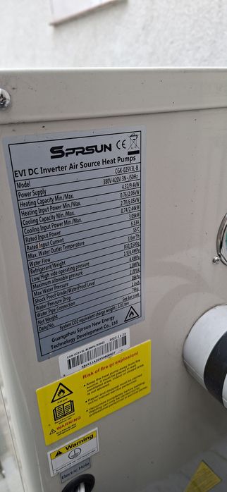 Pompa ciepła SPRSUN- na części