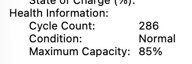 MacBook Pro 16 2021 32GB RAM 512GB SSD 85%