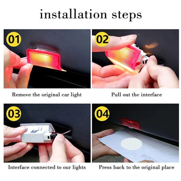 Luz presença porta logo AMG