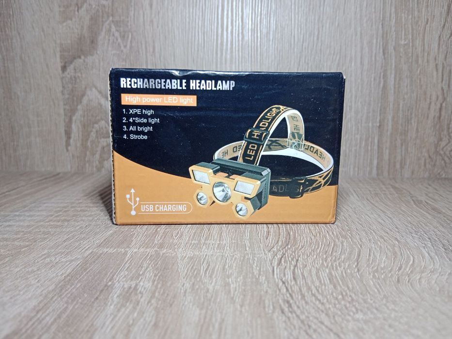 Налобний акумуляторний фонарик ліхтарик налобний з акумулятором