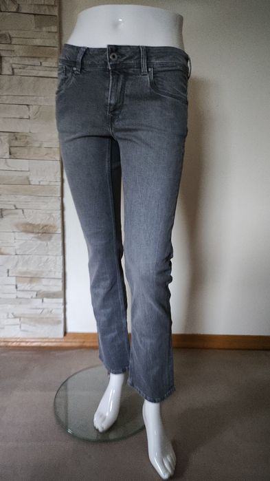 Pepe Jeans Holly szare damskie jeansy biodrówki wyprzedaż rozm 29/30