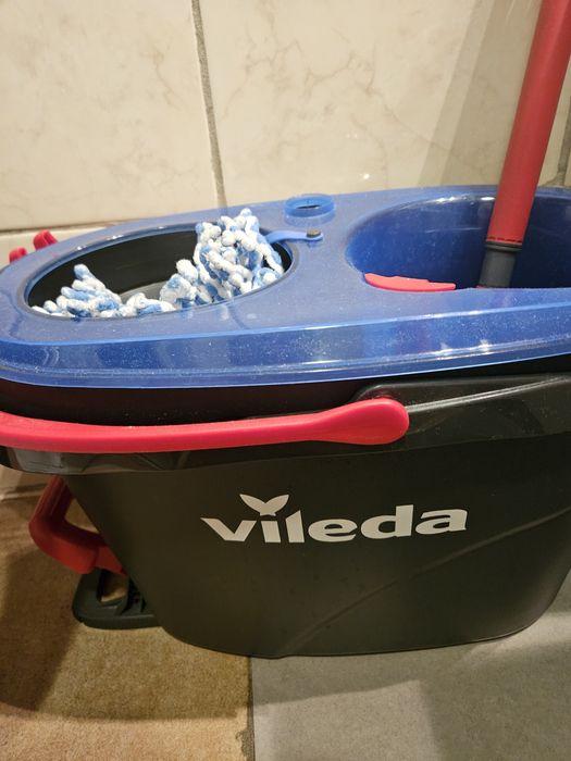 Vileda H2Pro mop obrotowy z teleskopowym kijem wiadro dwukomorowe