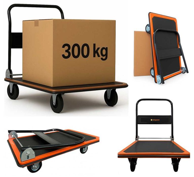 Wózek platformowy transportowy magazynowy towarowy STRONG 300kg WM04