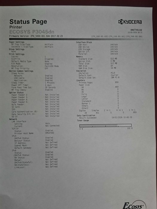 Drukarka Kyocera P3045dn
