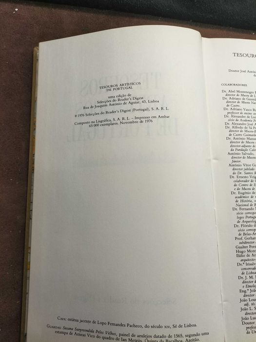 Livro "Tesouros Artísticos de Portugal" (CXL1)