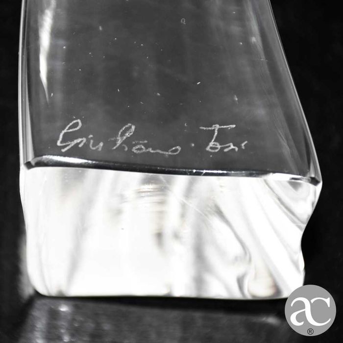 Conjunto de 2 castiçais em Vidro de Murano Assinado “Giuliano Tosi”