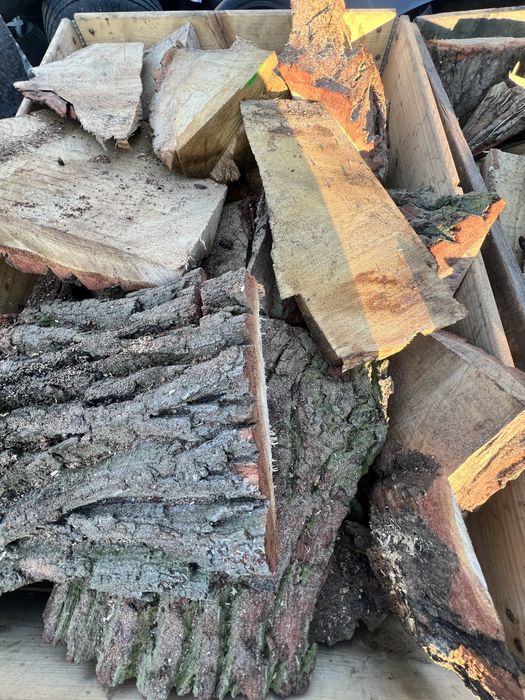 Drewno opałowe kominkowe zrzyny dębowe grube  transport gratis