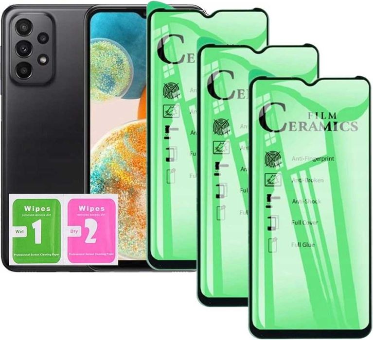 3x Szkło Hybrydowe Ceramiczne 9D do Samsung Galaxy A23 4G / A23 5G