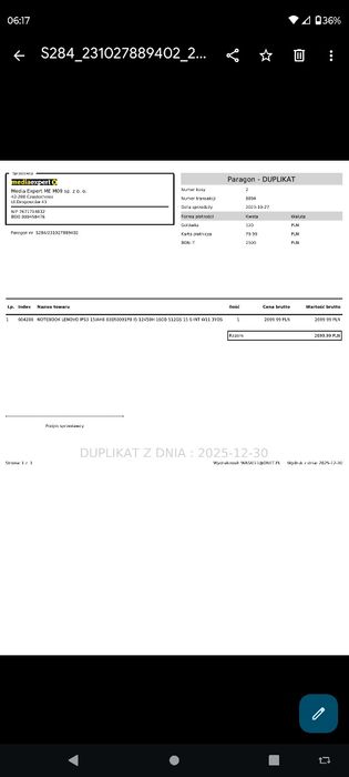 Laptop Lenovo   15.6