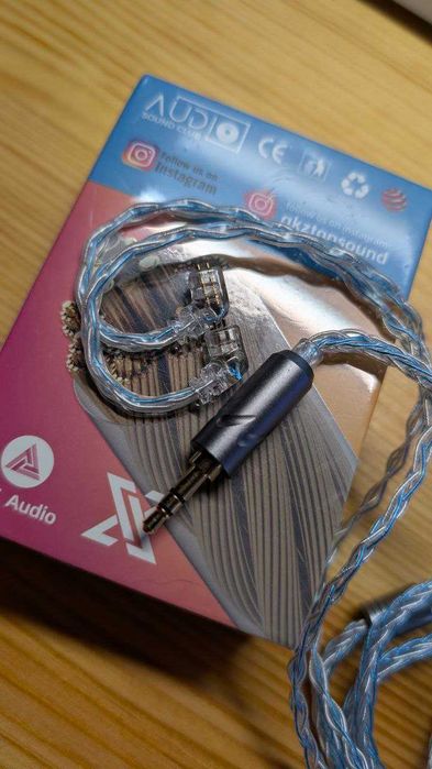 Кабель 3.5мм QKZ T1 Blue/Yellow/Brown