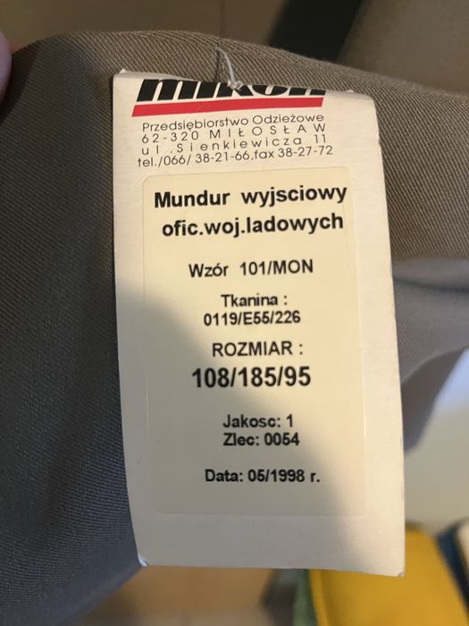 Mundur oficerski Nowy