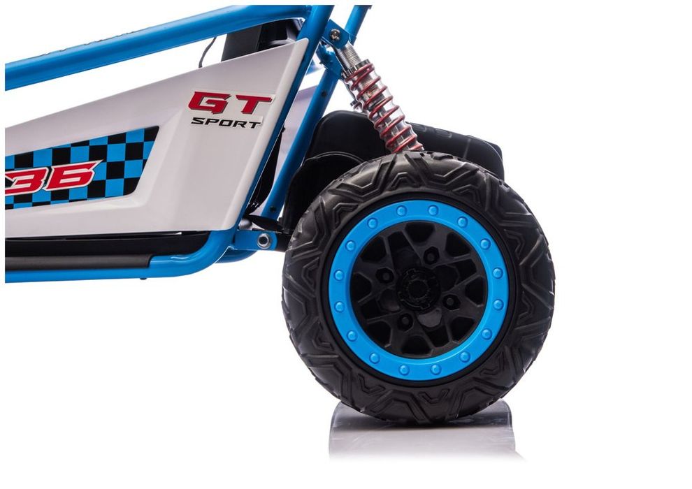 7-12km/h auto goakrrt Na Akumulator DM-107 24V7 Cichy Silnik Niebieski