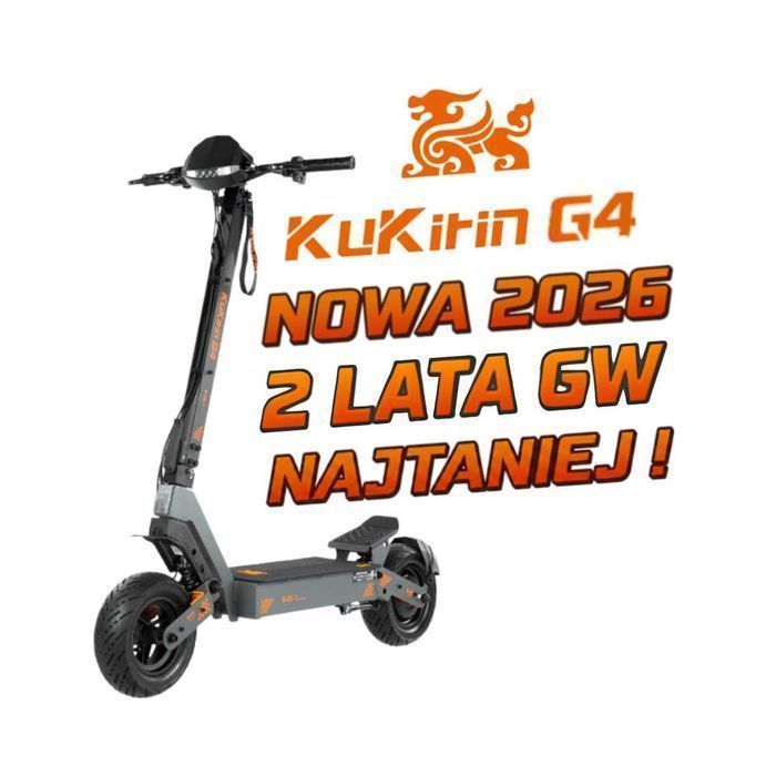 80 KM/H • NOWA G4 2026 • 2 LATA GWARANCJI • BESTSELLER • Hulajnoga Elektryczna KUKIRIN