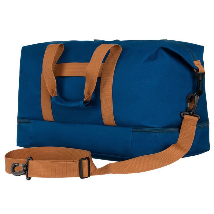 wodoodporna torba podróżna z poliestru w granatowym kolorze - peterson