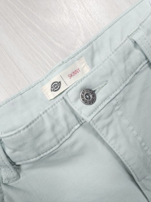 Dickies Skinny Stretch Twill Pants Mint Green Women's 10 R (approx. W3