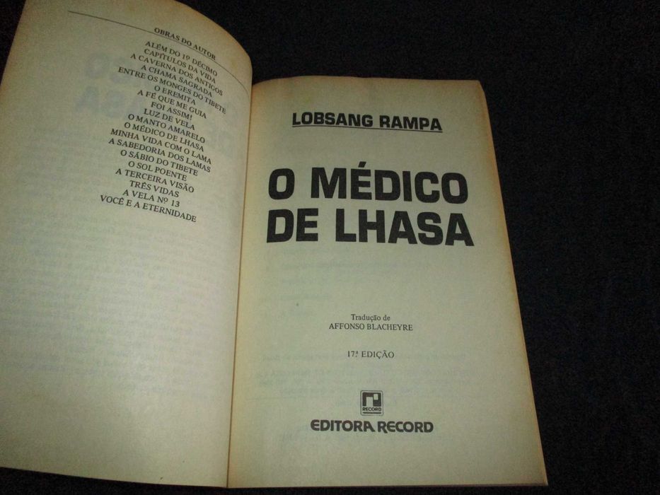 Livro O Médico de Lhasa Lobsang Rampa