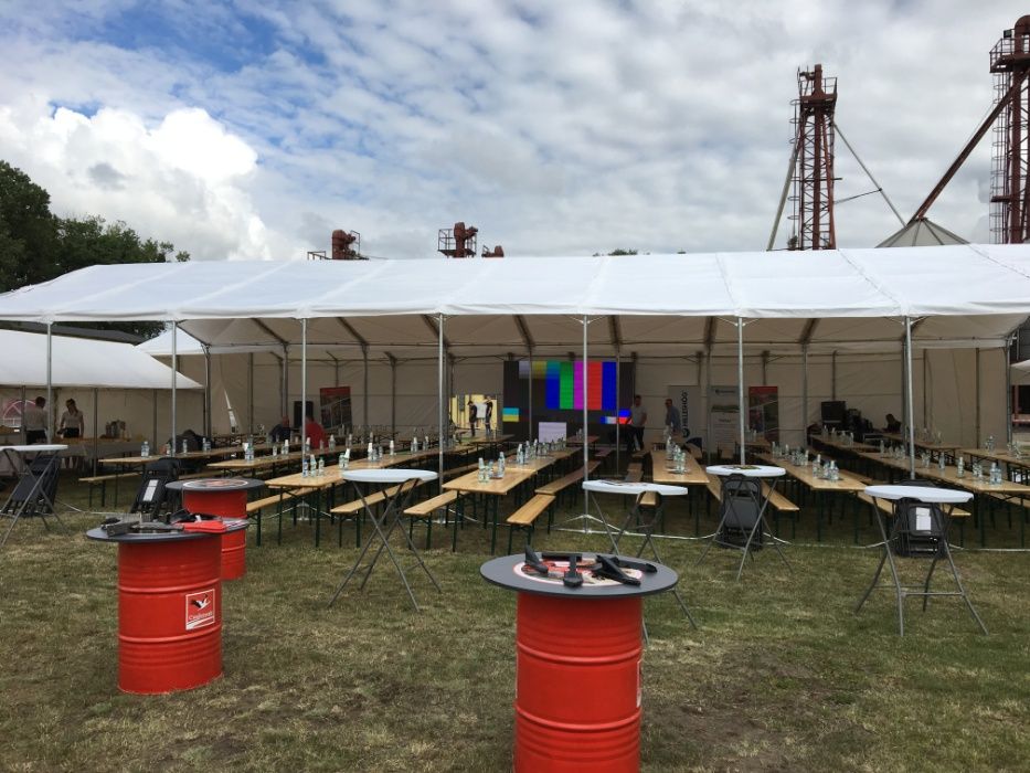Namiot bankietowy 320 m2, grill, zestawy biesiadne, nalewak do piwa