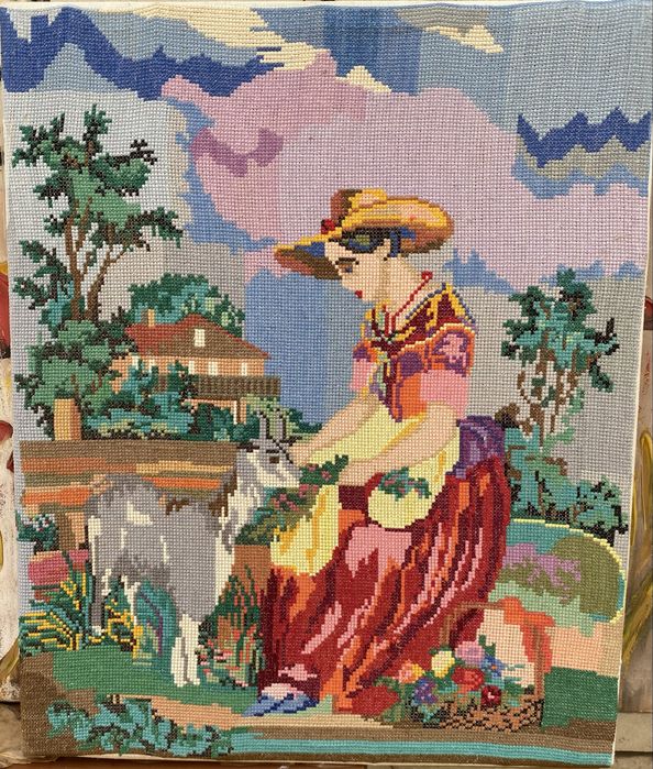 Картина  велика вишита хрестиком «Тигр», (95 смх70 см)