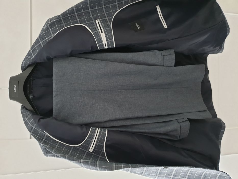 Garnitur Porto Szary Kubenz z domieszką wełny 80%