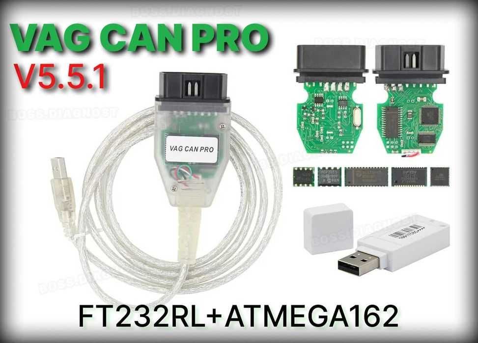 VAG CAN PRO VCP 5.5.1‼️Автосканер програматор CAN BUS K-Line +USB КЛЮЧ