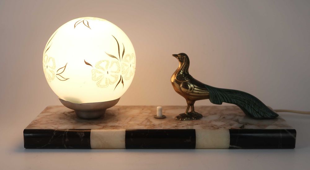 Candeeiro de mesa antigo Art Deco (Ref. 2)