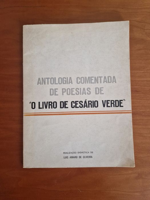 Livro "Antologia Comentada de Poesias de "O Livro de Cesário Verde""