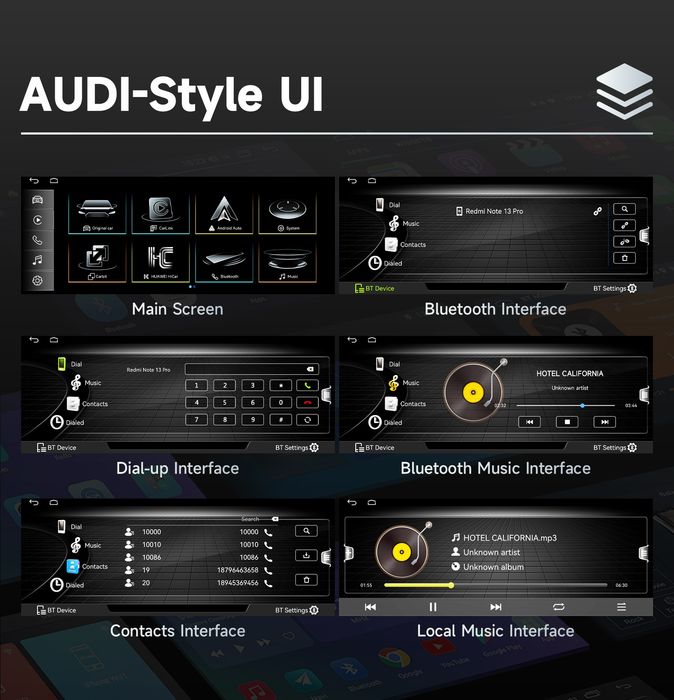 Rádio Android 12.3" Audi A1 2010 a 2018 RMC CarPlay Android Auto NOVO