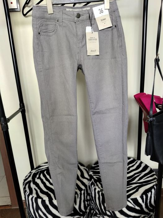 Spodnie szare jeansowe skinny rozmiar 36 nowe