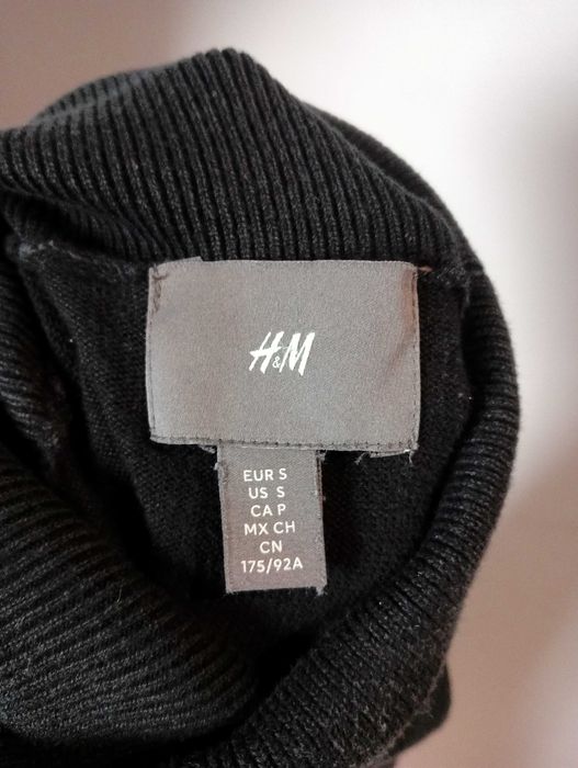 Bawełniany damski miękki golf czarny S/8/36 H&M