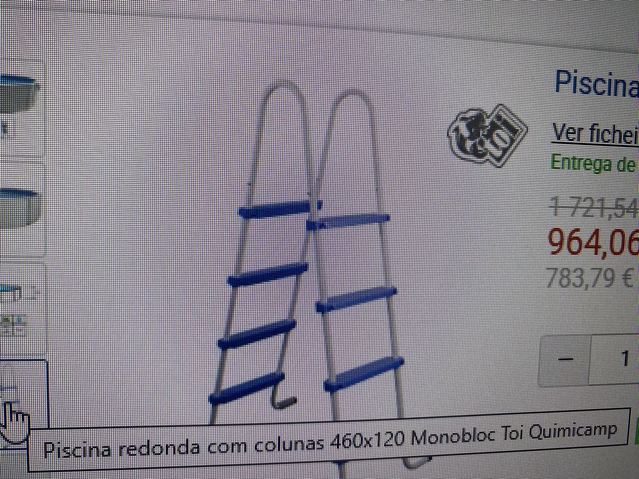 Piscina redonda com colunas  460x120 monobloc