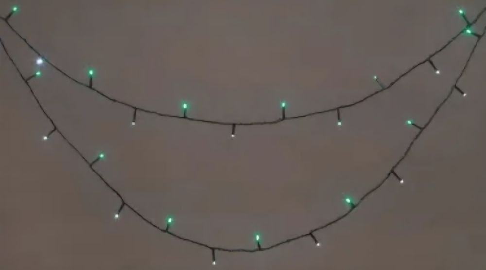 Lampki choinkowe wew./zewn. 100 LED zielone/białe