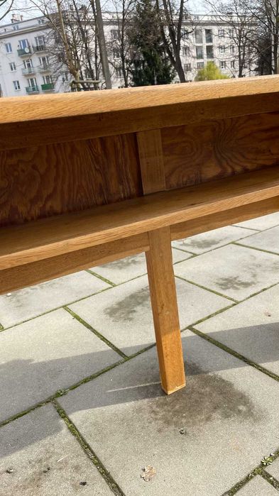 Konsola rustykalna, ławka szkolna drewniana