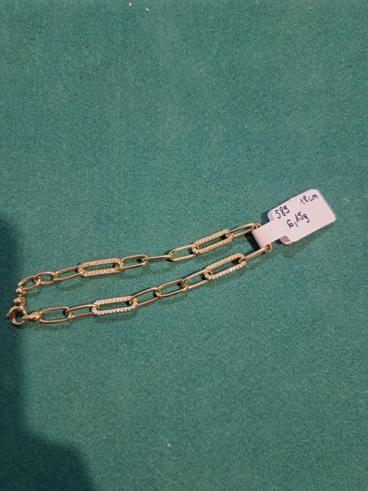 Nowa Zlota bransoletka 585pr 6,16gr