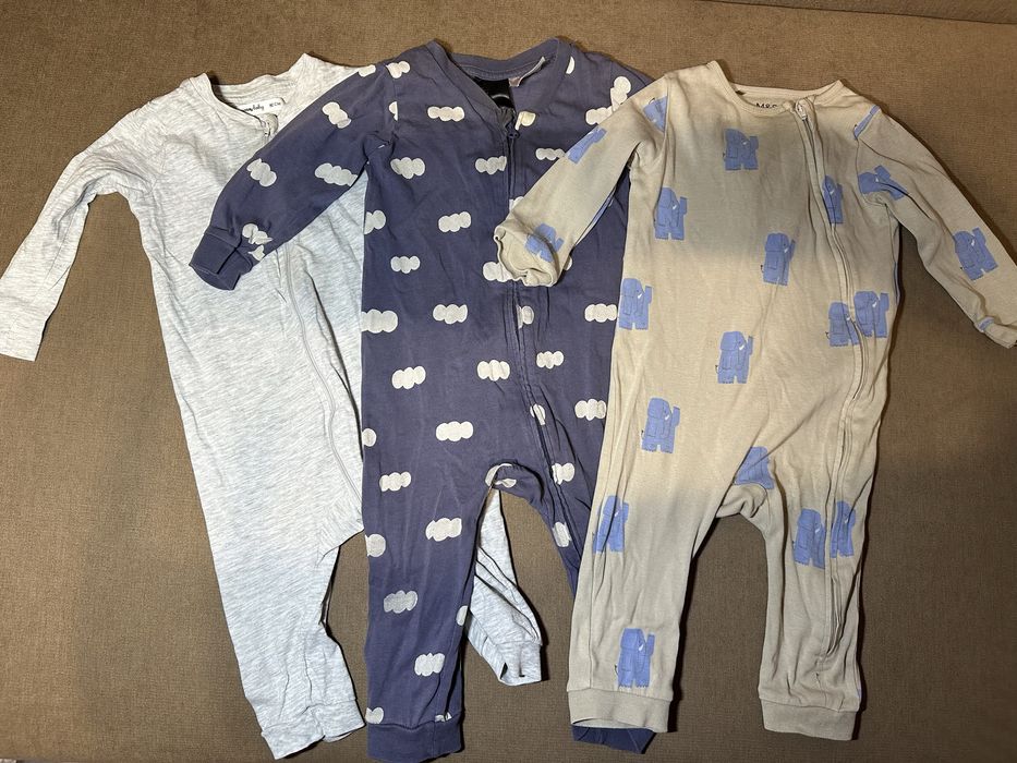 Ромпери чоловічки next h&m 80 розмір 9-12 місяців на замочку