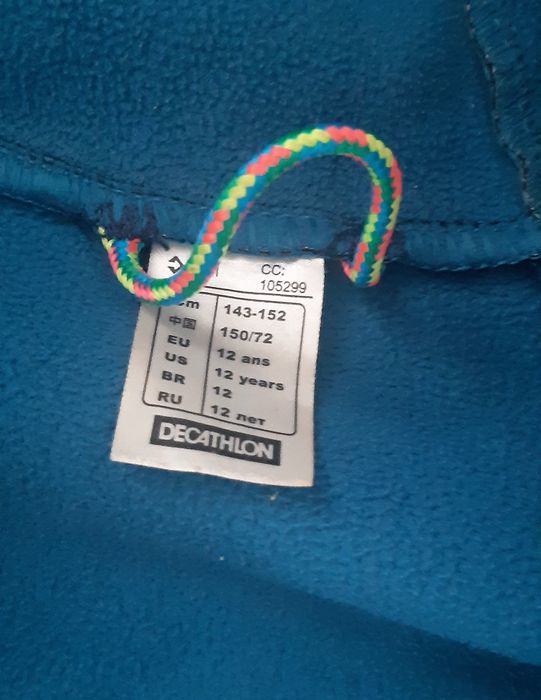 Kurtka bluza z kapturem na wiosne Quechua 140 softshell 146 wiatrówka