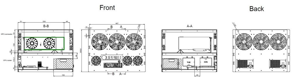 Obudowa RACK do szafy 19 cali, HOME LAB , KRYPTO , AI, 6 x GPU, 2x PSU