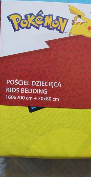 Pościel Pokemon Pikatchu dziecięca 160x200 cm + 70x80 cm