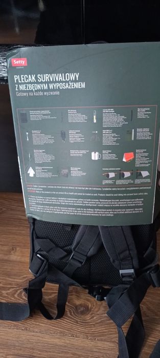 Plecak survivalowy z wyposażeniem nowy taktyczny