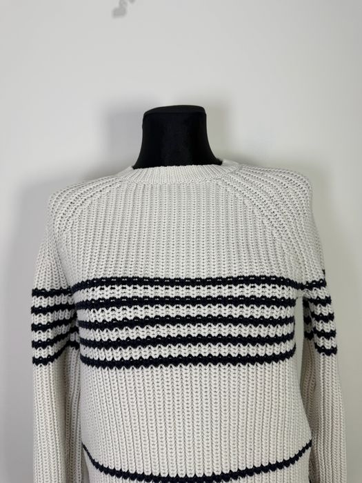 Autograph sweter damski marynarski gruby knit paski biało czarny oversize rozmiar M