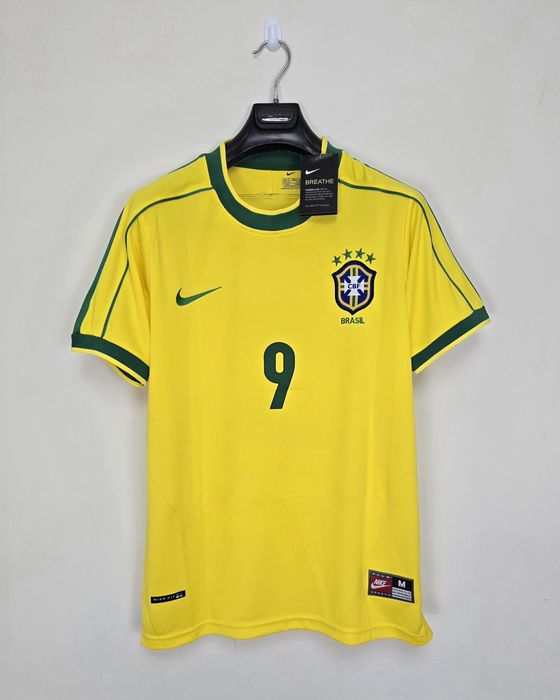 Brasil - Camisola Principal Vintage Ano 1998 - Ronaldo #9 | Nova