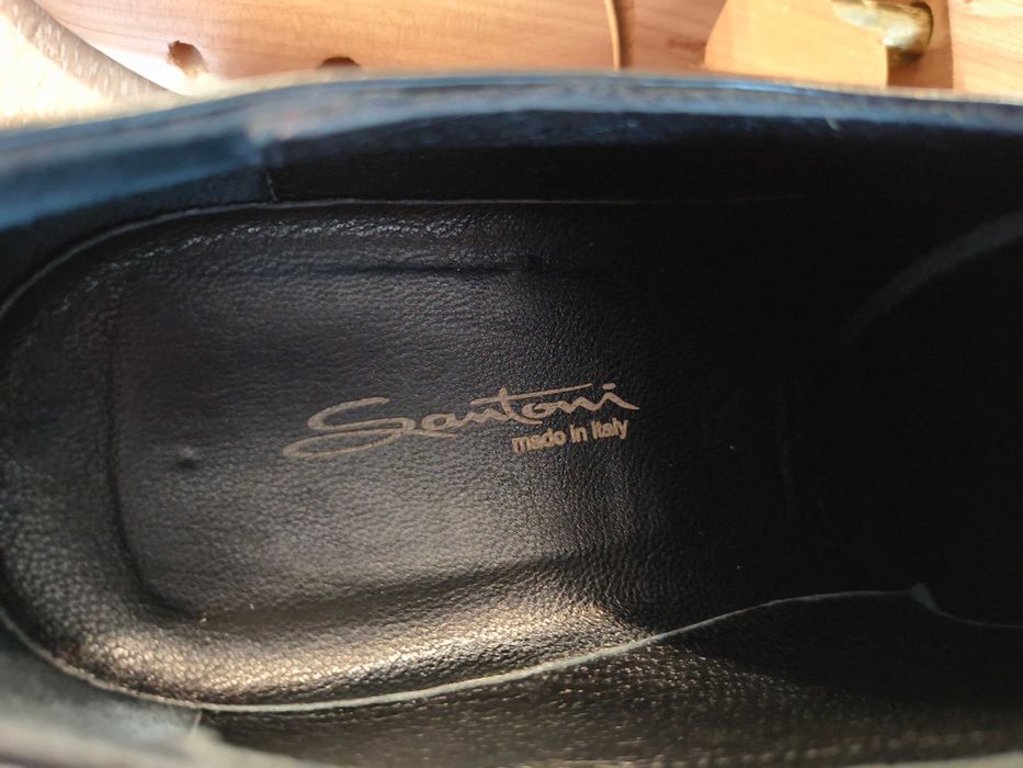 Pantofle wizytowe Santoni czarne 41